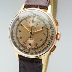 Chronographe Suisse Cie 2-tone dial 2 Register Gold 18k/750 Venus 170 </h1>