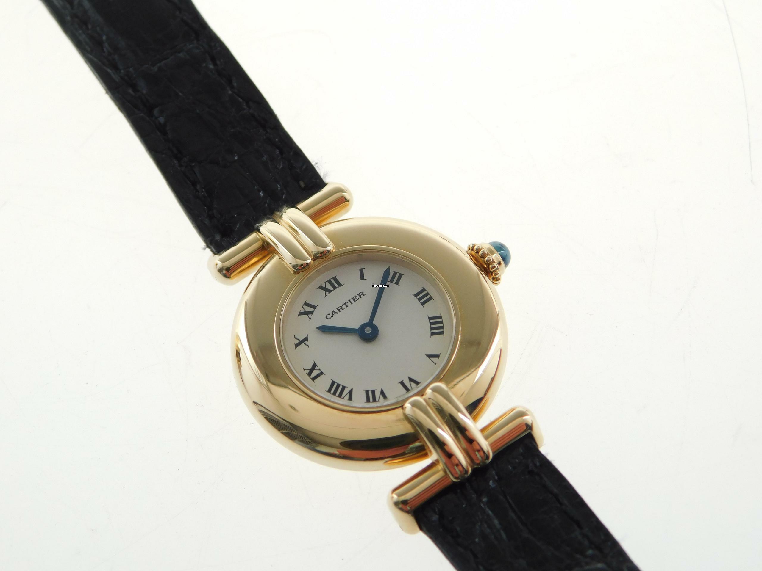 Cartier Colisee 18k Gelbgold Damenuhr im Top Zustand original Band und Schließe