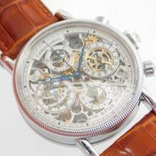 Thumbnail von Chronoswiss Opus Chronograph Automatik Edelstahl Herrenuhr mit Krokoband im Neuzustand