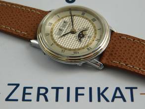 Thumbnail von Blancpain Villeret Handaufzug Triple Calendar Mondphase Stahl - Goldlünette 34 mm TOP Zustand seltene Herrenuhr </h1>