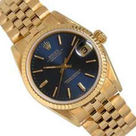  Rolex Datejust 31 68278 31MM Blue Soleil dial gold 18KT Full Set </h1> 