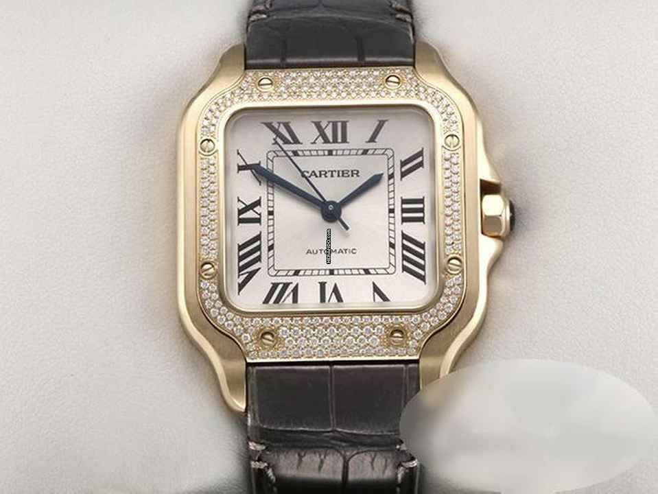  Cartier Santos Mittleres Modell Wjsa0013 2023 Gelbgold 750 Diamanten Automatik 18kt Yellow Gold </h1> 