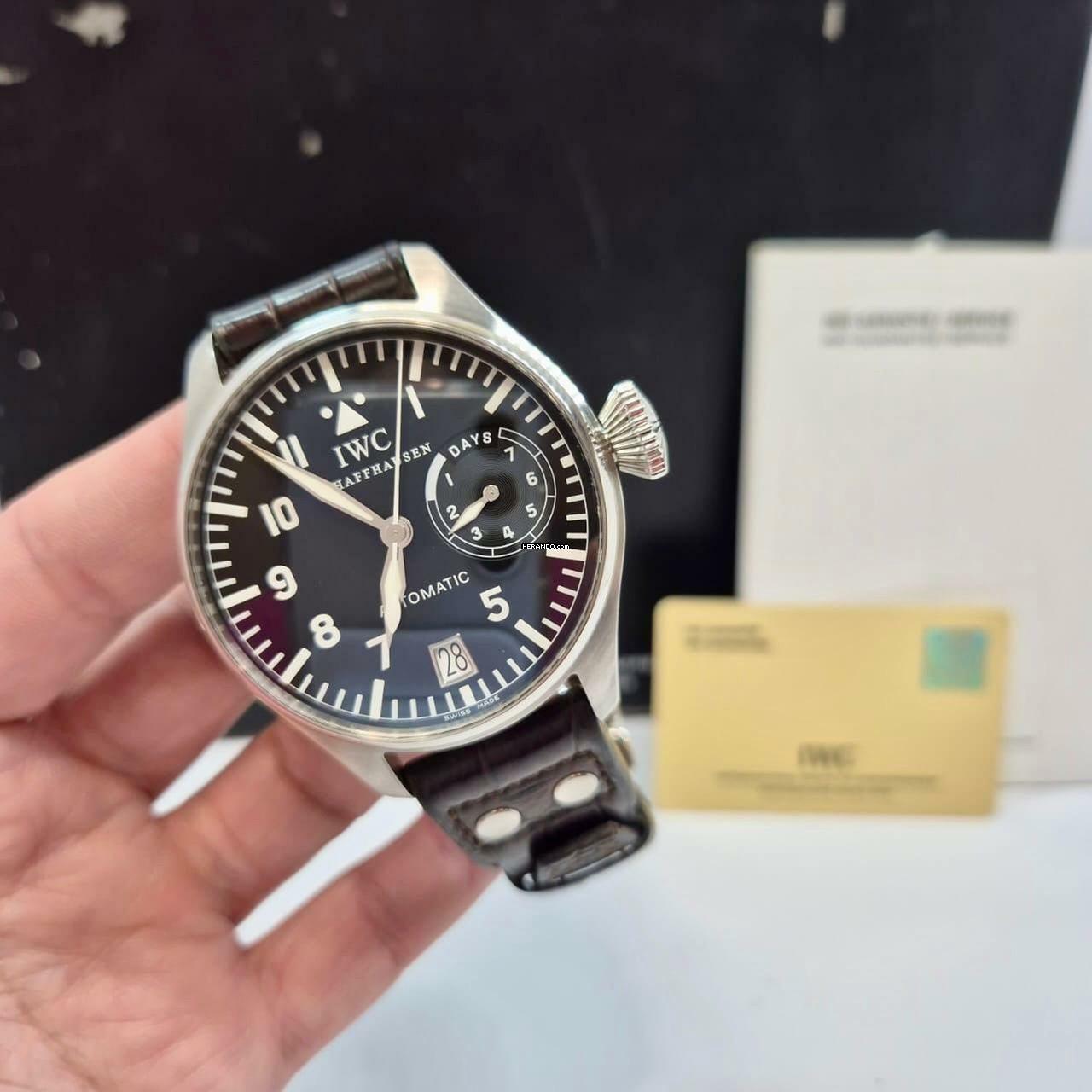 IWC Große Fliegeruhr Big Pilot 7 Days 1st Generation 46mm Automático Completo