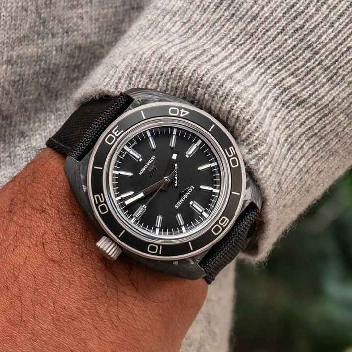  Longines ULTRA‑CHRON CARBON NEW FULL SET 