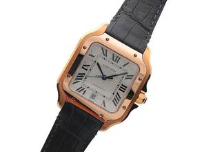 Thumbnail von Cartier Santos de Cartier Roségold / Leder 2021 • Big Size • Sehr schönes Full Set aus 2021 •