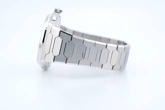 Thumbnail von Lucky Harvey Hammer Patern Klokkenspel - Paarse wijzerplaat - Klinkende uren - Ongedragen - Doos + Documenten Klok 2025