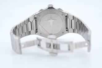 Thumbnail von Lucky Harvey Hammer Patern Klokkenspel - Paarse wijzerplaat - Klinkende uren - Ongedragen - Doos + Documenten Klok 2025