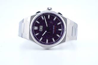 Thumbnail von Lucky Harvey Hammer Patern Klokkenspel - Paarse wijzerplaat - Klinkende uren - Ongedragen - Doos + Documenten Klok 2025