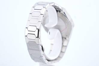 Thumbnail von Lucky Harvey Hammer Patern Klokkenspel - Paarse wijzerplaat - Klinkende uren - Ongedragen - Doos + Documenten Klok 2025