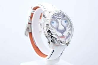 Thumbnail von Lucky Harvey White Tiger Moving Eyes - Lumed Dial - Unworn - Box+Papers - Limited To 2022 Pcs Tiger 2025