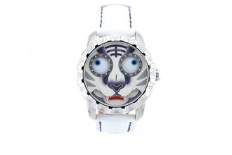 Thumbnail von Lucky Harvey White Tiger Moving Eyes - Lumed Dial - Unworn - Box+Papers - Limited To 2022 Pcs Tiger 2025