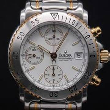 Bulova Chronograph Bicolor Automatic Chonograph Automatic Fullset </h1>