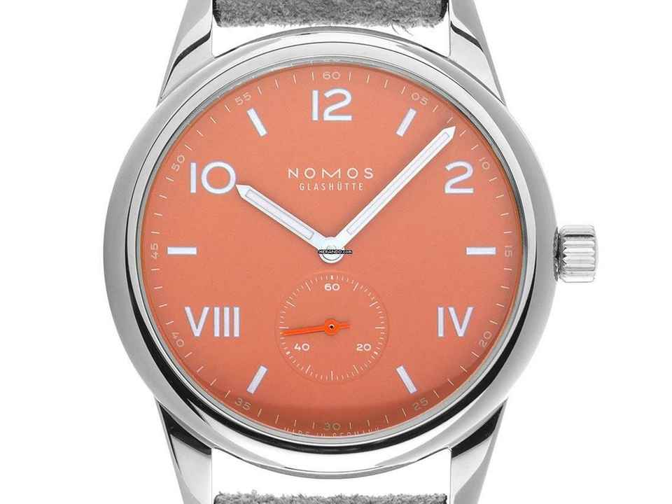  NOMOS Club Campus Glashütte Club Campus Cream Coral Ref.714 2025 Full Set Neu 