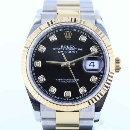  Rolex Datejust 36 NEW ROLEX SERVICE//DIAMOND DIAL//REF.126233//FULL SET # 735 