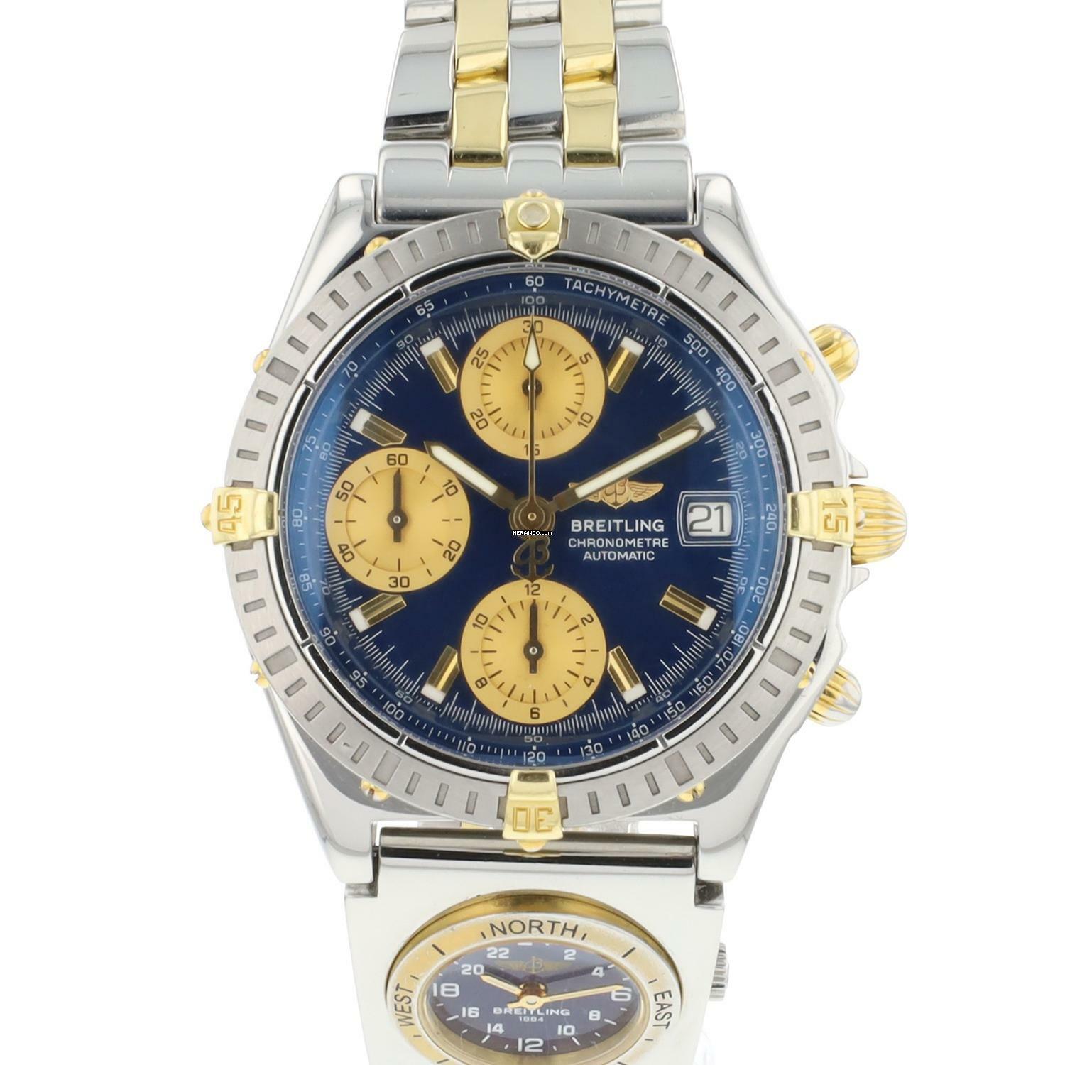 Breitling Chronomat UTC 39 Steel / Gold Blue Dial </h1>