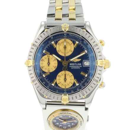  Breitling Chronomat UTC 39 Steel / Gold Blue Dial </h1> 