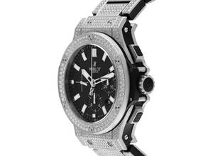 Thumbnail von Hublot Big Bang 44 mm Stahl Diamanten Vollbesetzt 16,92ct Automatik Chronograph Armband Stahl 44mm Vintage Bj.2013 Box&Pap. Full Set wie Neu </h1>