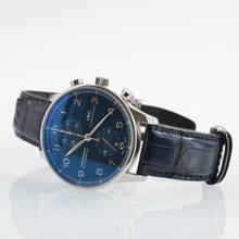 Thumbnail von IWC Portugieser Chronograph Portuguese IW371491 chronograph blue dial Full Set Like NEW 2018’s