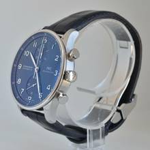 Thumbnail von IWC Portugieser Chronograph Portuguese IW371491 chronograph blue dial Full Set Like NEW 2018’s
