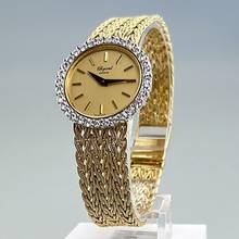 Thumbnail von Chopard Damenarmbanduhr Damenuhr 18 K / 750 Gelbgold Diamantlünette Vintage Erstkauf 05/1974 Full Set