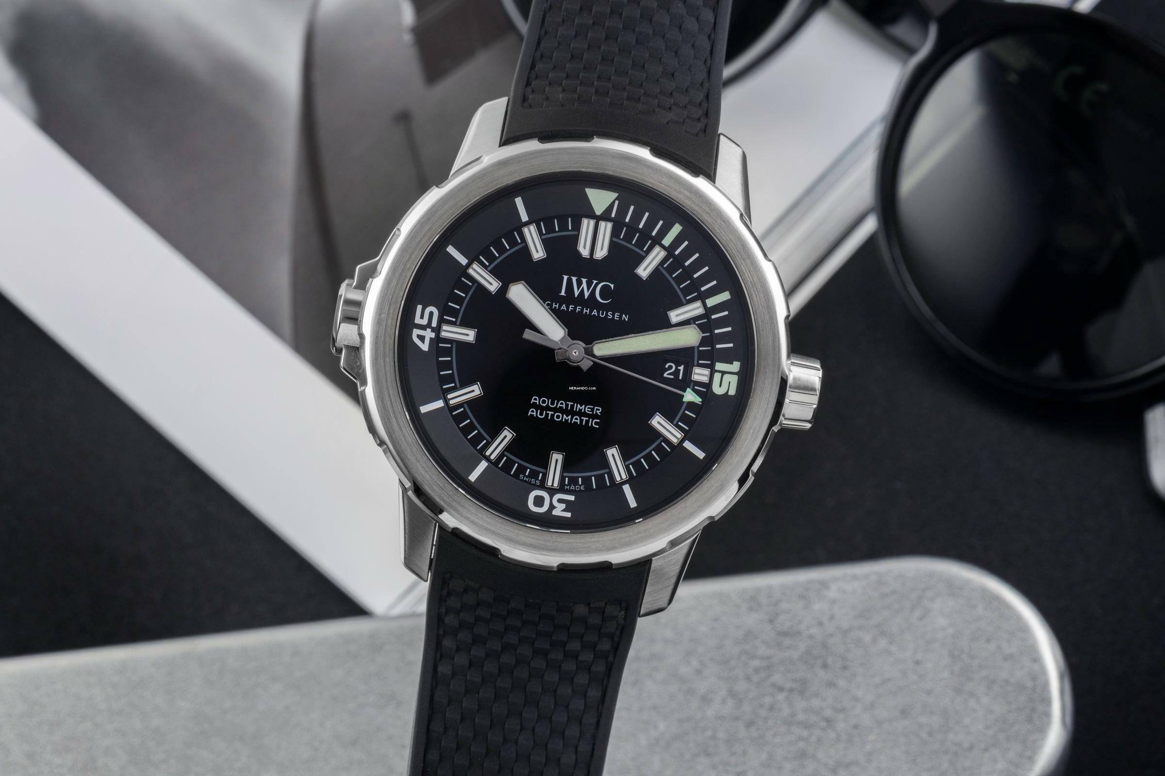  IWC Aquatimer Automatic Diver Black Dial Edelstahl Automatik Ref. IW329001 Papiere 2019  