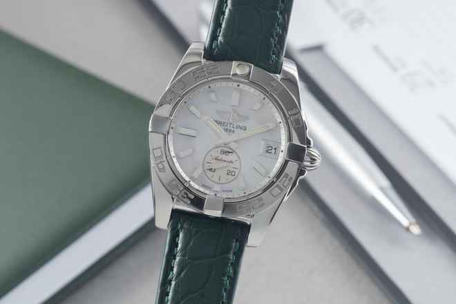  Breitling Galactic 36 MOP Dial Edelstahl Automatik Damenuhr Ref. A37330  