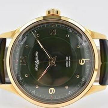  Montblanc Heritage 18k Yellow Gold Green Dial 126464 </h1> 