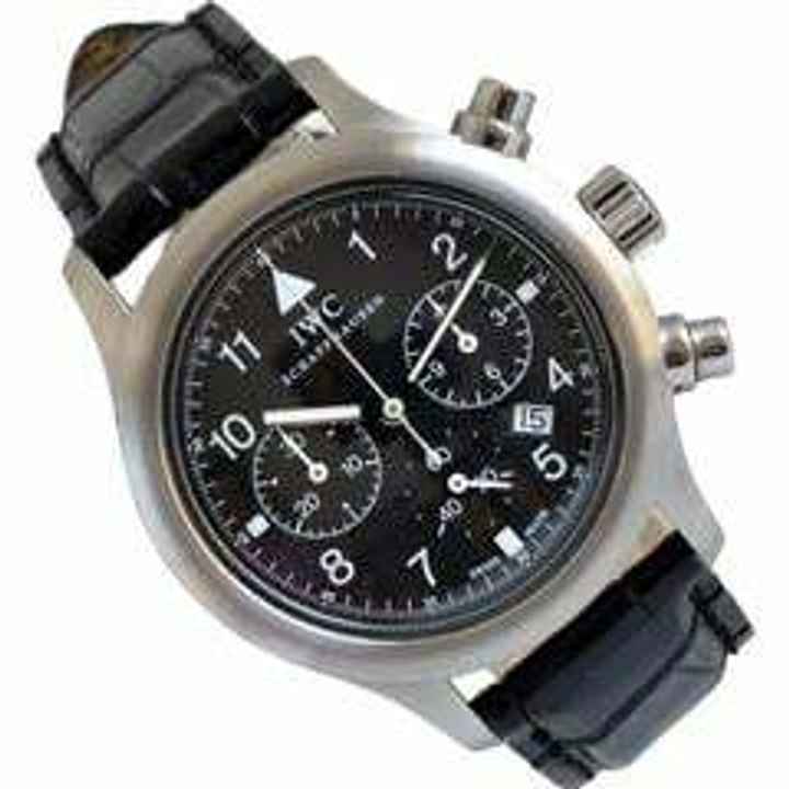  IWC Fliegeruhr Chronograph Pilot IW3740 chronograph date black dial Full Set quartz 1988’s </h1> 