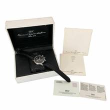 Thumbnail von IWC Fliegeruhr Chronograph Pilot IW3740 chronograph date black dial Full Set quartz 1988’s </h1>