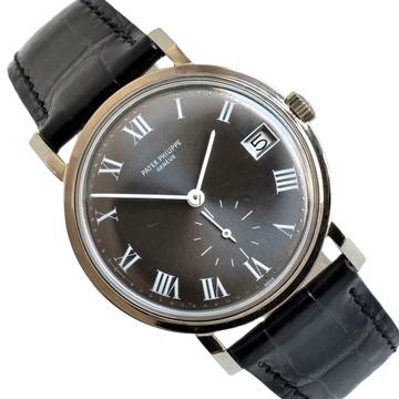  Patek Philippe Calatrava Date 3445 Oversize slate grey dial white gold 18KT 1967's </h1> 