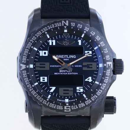  Breitling Emergency II Bentayga Special Edition Superquartz Chronograph Transmitter blue MOP B+P </h1> 