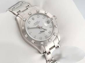 Thumbnail von Rolex Lady-Datejust Pearlmaster 34 81319 Weissgold 750 Diamanten Automatik Lady 18kt White Gold Oyster Chronometer </h1>