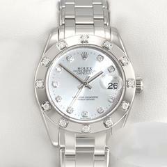 Rolex Lady-Datejust Pearlmaster 34 81319 Weissgold 750 Diamanten Automatik Lady 18kt White Gold Oyster Chronometer </h1>