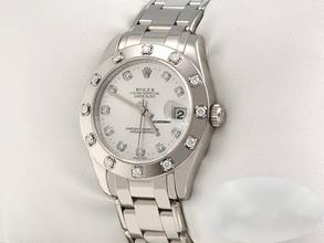 Thumbnail von Rolex Lady-Datejust Pearlmaster 34 81319 Weissgold 750 Diamanten Automatik Lady 18kt White Gold Oyster Chronometer </h1>
