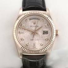 Thumbnail von Rolex Day-Date 36 36mm 118135 2018 Rosegold 750 Diamanten Lederband Automatik 18kt Rose Gold Chronometer Oyster </h1>