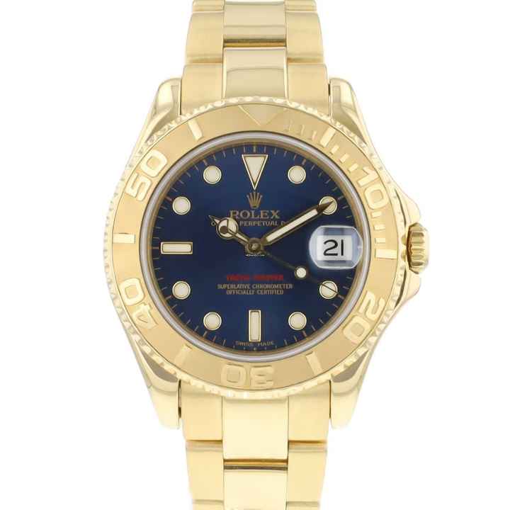  Rolex Yacht-Master Midsize Yellow Gold Blue Dial </h1> 