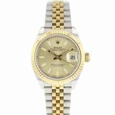  Rolex Lady-Datejust 28 Jubilee Fluted Steel Gold Champagne Dial </h1> 