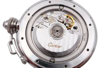 Thumbnail von Cartier Pasha 18K Weissgold Diamanten Automatik Damenuhr Ref. WJ101456 Papiere