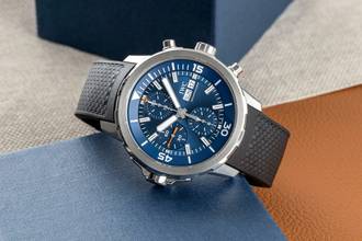 Thumbnail von IWC Aquatimer Chronograph Cousteau Chronograph Stahl Automatik Herrenuhr Ref. IW376805 B&P