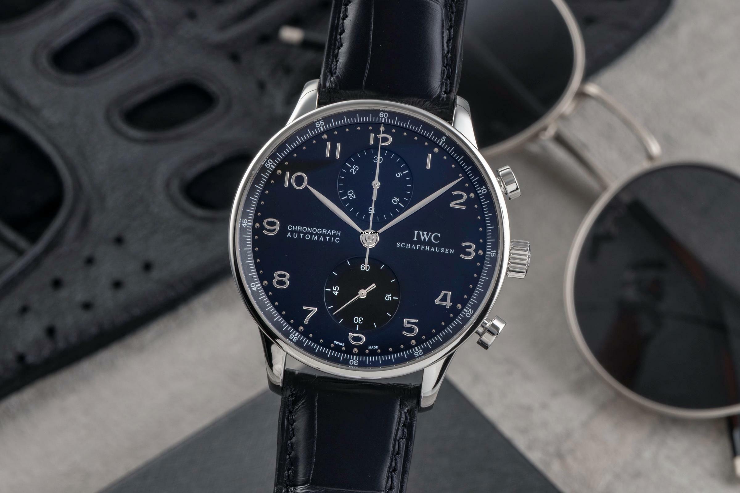 IWC Portugieser Chronograph Automatik Stahl Herrenuhr Ref. IW371438
