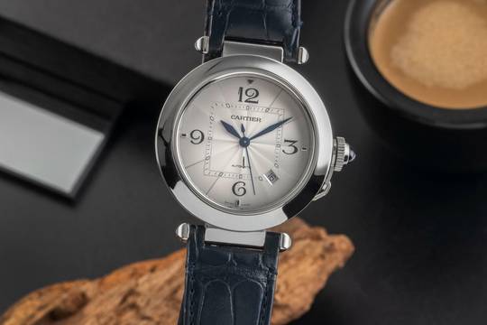  Cartier Pasha 41 Automatik Datum Stahl Herrenuhr Ref. WSPA0010 Klassiker  