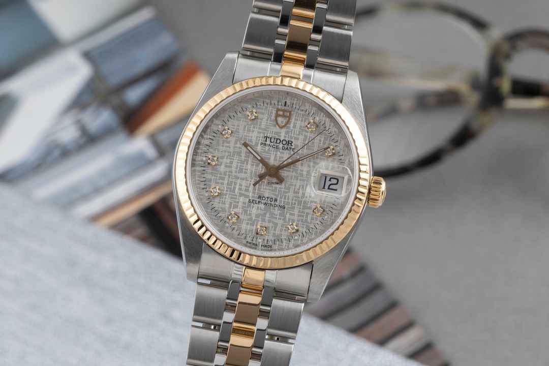  Tudor Prince Oysterdate Stahl / Gold Diamonds Automatik Ref. 74033 Papiere 2007  