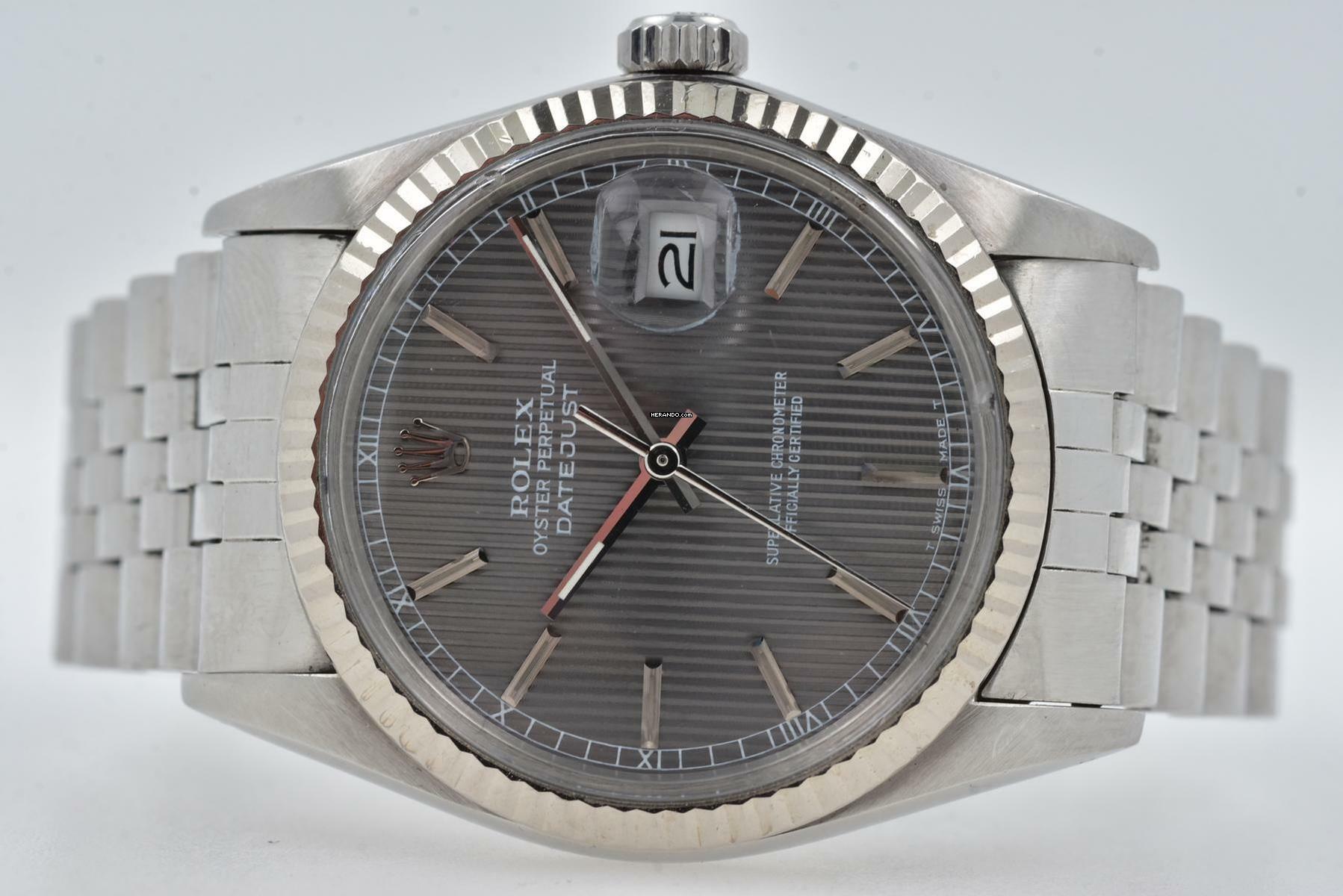 Rolex Datejust 36 Oyster Perpetual Datejust 16014 Tapestry Grey Dial