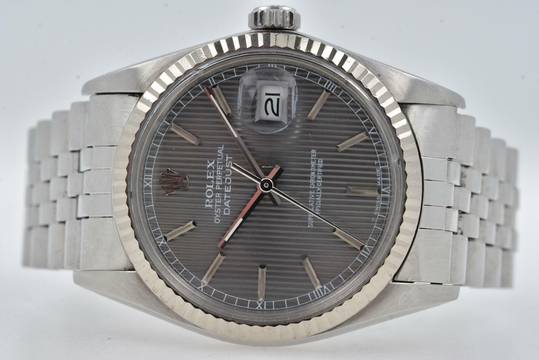  Rolex Datejust 36 Oyster Perpetual Datejust 16014 Tapestry Grey Dial  