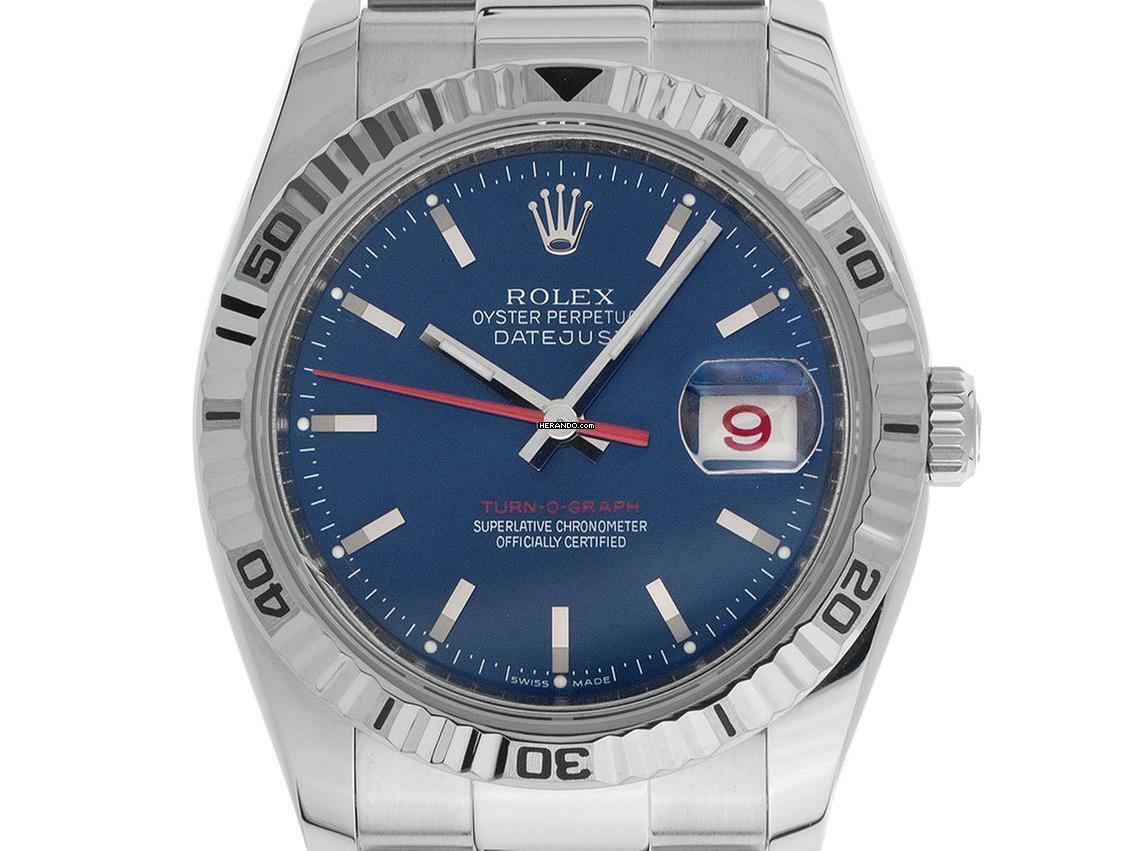 Rolex Datejust Turn-O-Graph Turn-O-Graph Red Date Ref.116264 2008 Box&Beschreibung wie Neu Vintage