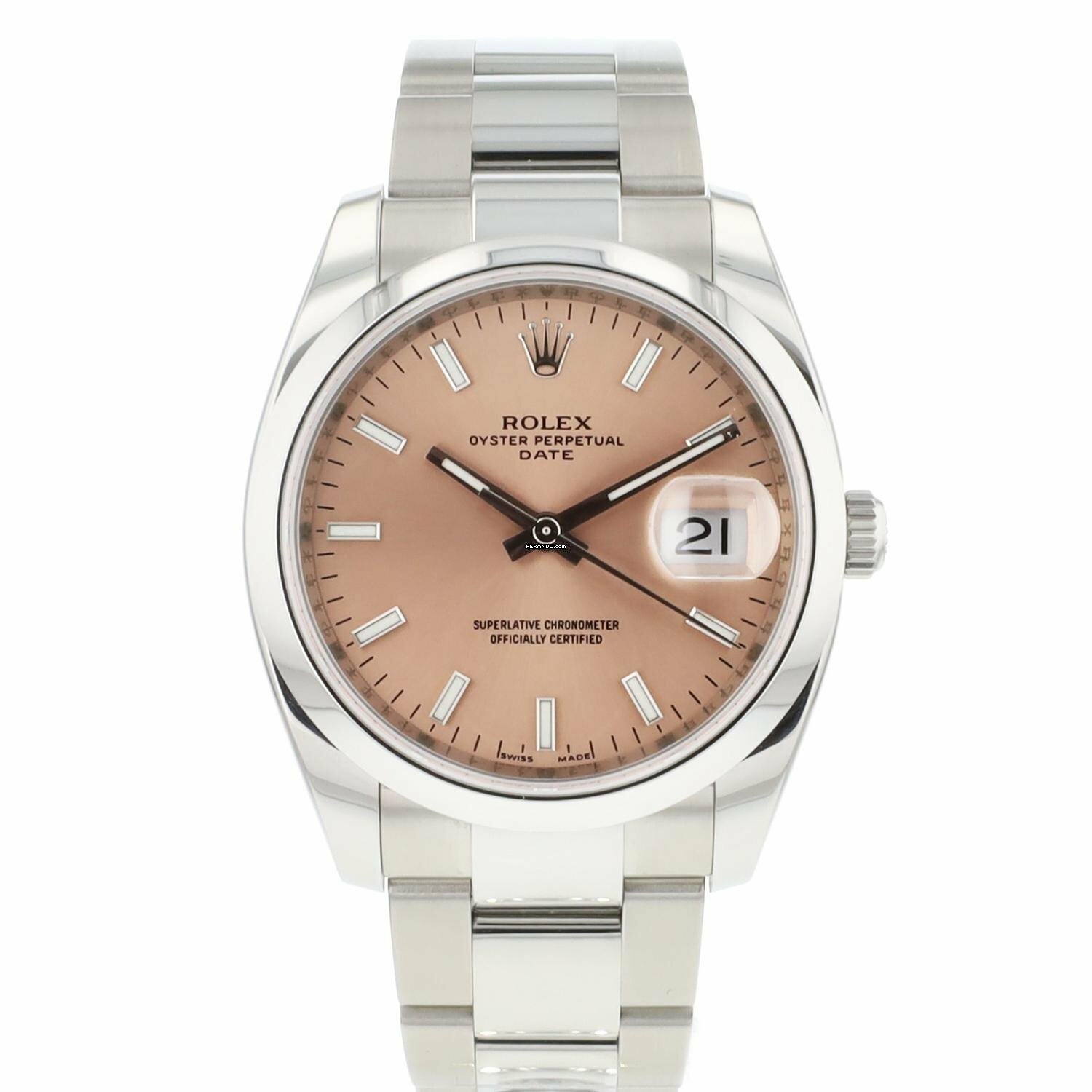 Rolex Oyster Perpetual Date 34 Pink Dial