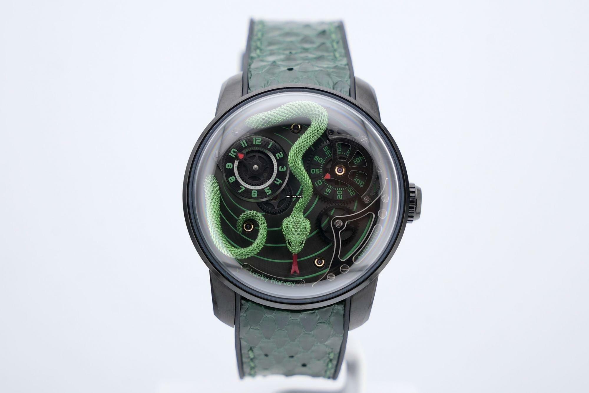 Lucky Harvey Green Snake - Unworn - Box+Papers - 24 Months Warranty Green Snake 2025