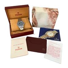 Thumbnail von Tudor Submariner No Date 94010 Lollipop blue dial Full Set 1988’s </h1>