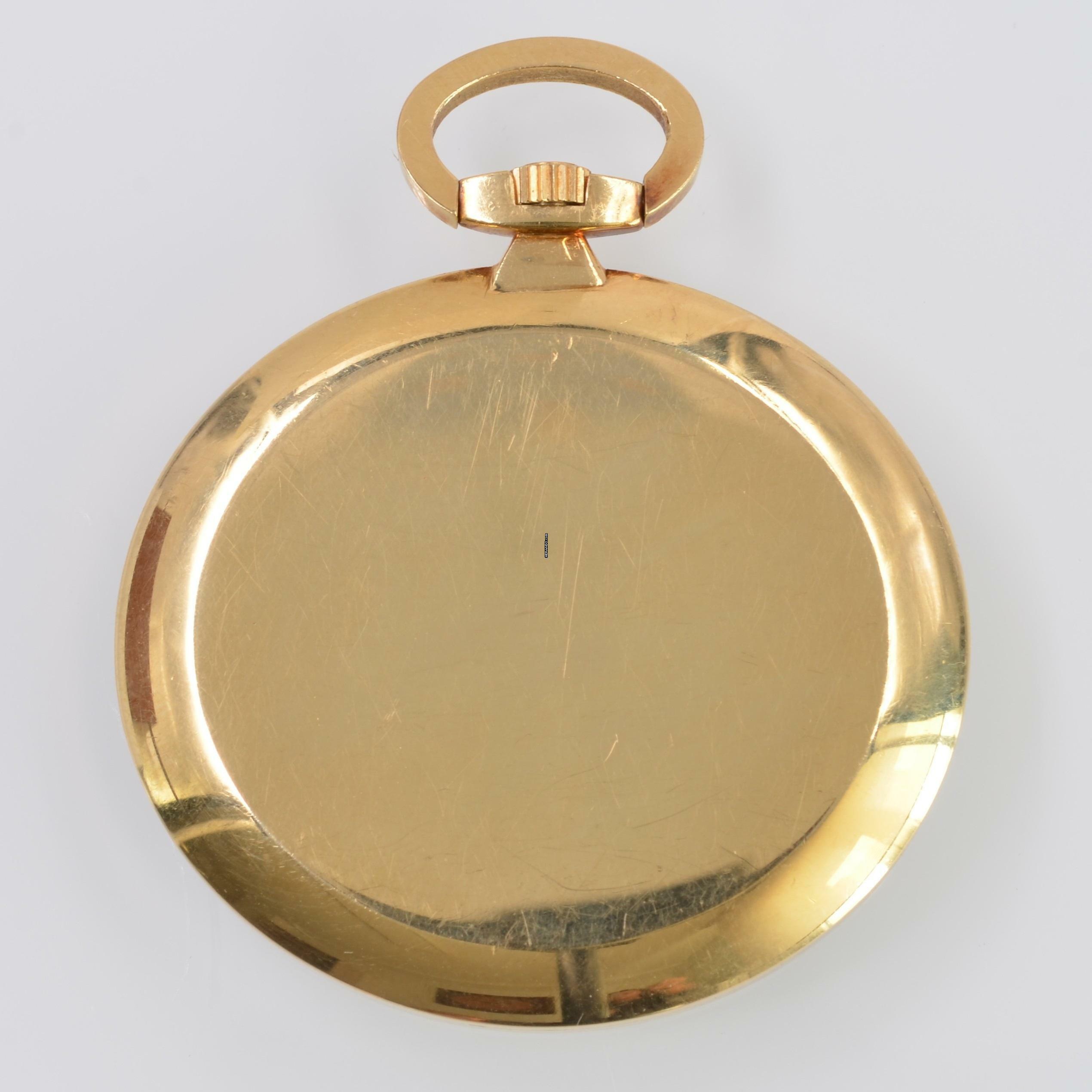 Thumbnail von Zenith Pocket watch oval shaped open face yellow gold 18KT Very Rare </h1>