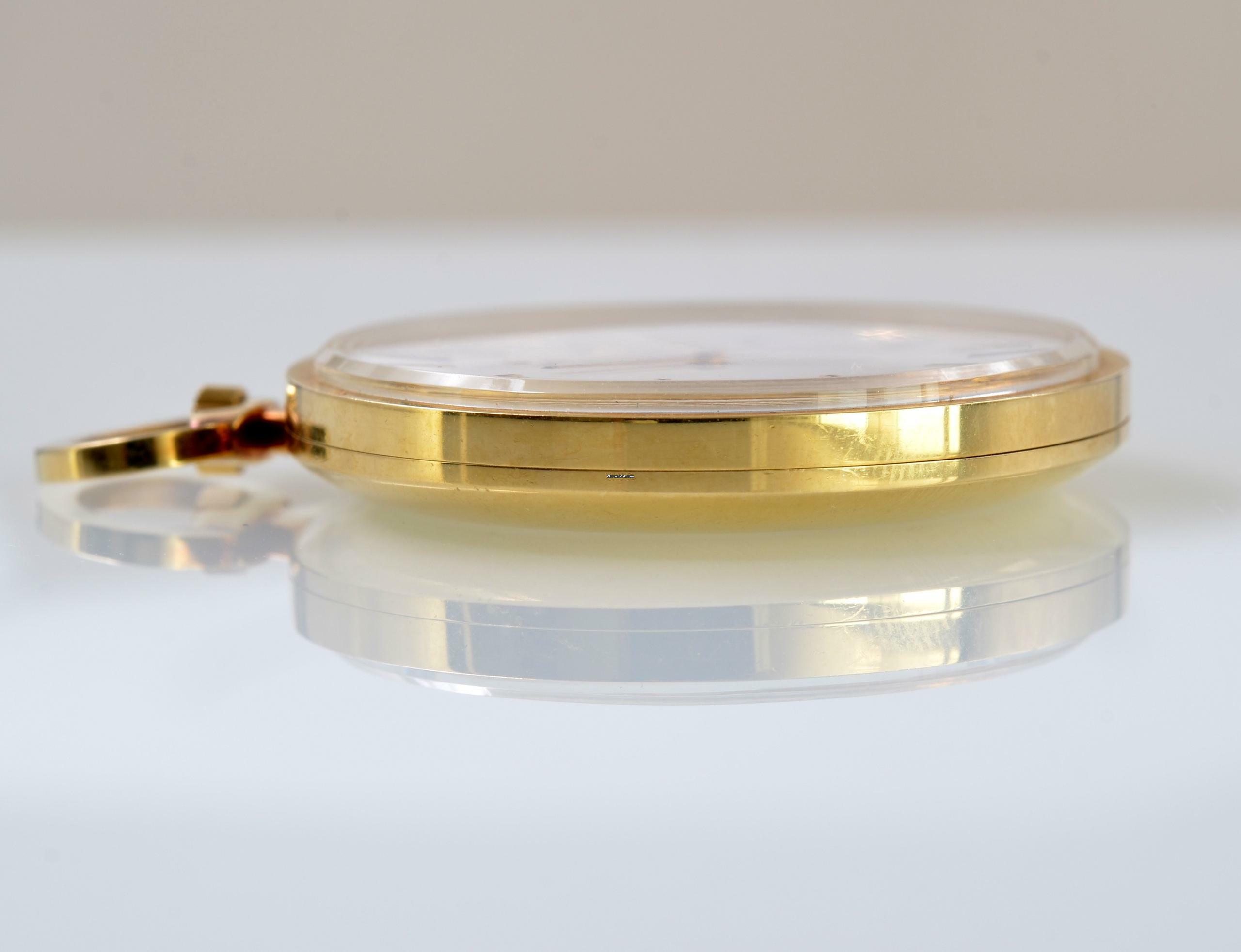 Thumbnail von Zenith Pocket watch oval shaped open face yellow gold 18KT Very Rare </h1>